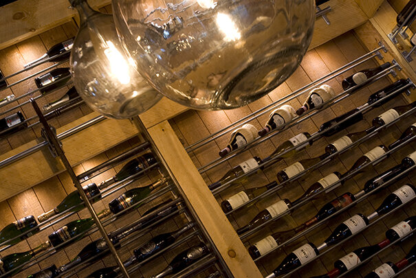 Bricco+Trattoria+wine+wall